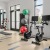 a room with exercise equipment